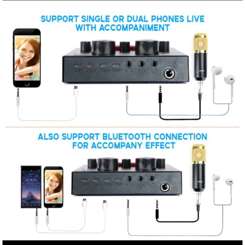 mic thu âm bm900 sound card v8