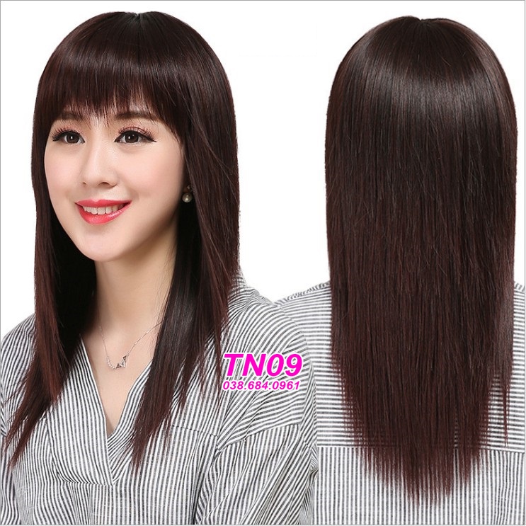 Tóc giả nữ ngắn trung niên QATN09, tặng lưới chụp (sỉ 110k)