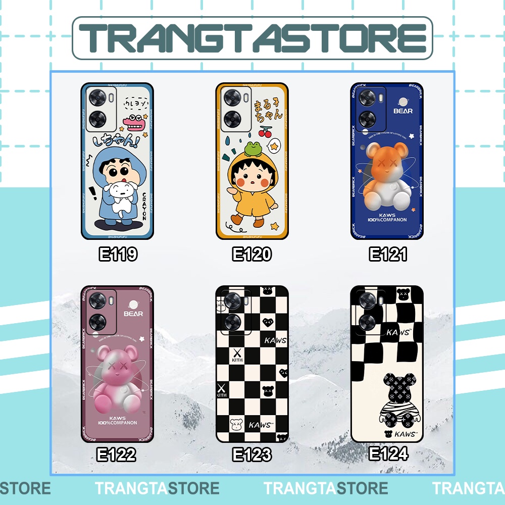 Ốp Oppo A57 2022 in hình be@rbick, couple cặp đôi dễ thương