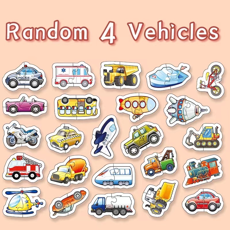 Bộ 8 Thẻ Đồ Chơi Xếp Hình Phát Triển Trí Tuệ Cho Bé