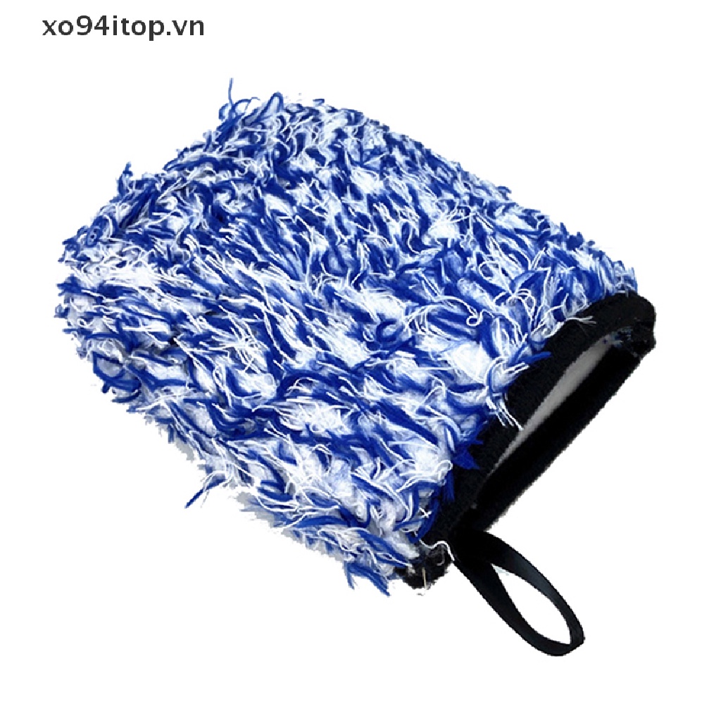 Găng Tay Rửa Xe Hai Mặt Sợi Nhỏ Mật Độ Cao Thấm Hút Tốt