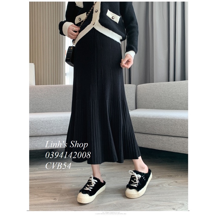 Chân Váy Bầu Len Xinh CVB54