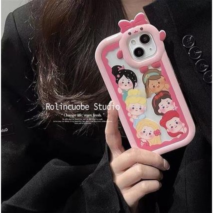 Ốp lưng iphone Ốp Điện Thoại Dẻo Họa Tiết Hoạt Hình Công Chúa Dễ Thương Chống Sốc Cho iPhone 13 11 14propromax XR 78plus Dinuo case