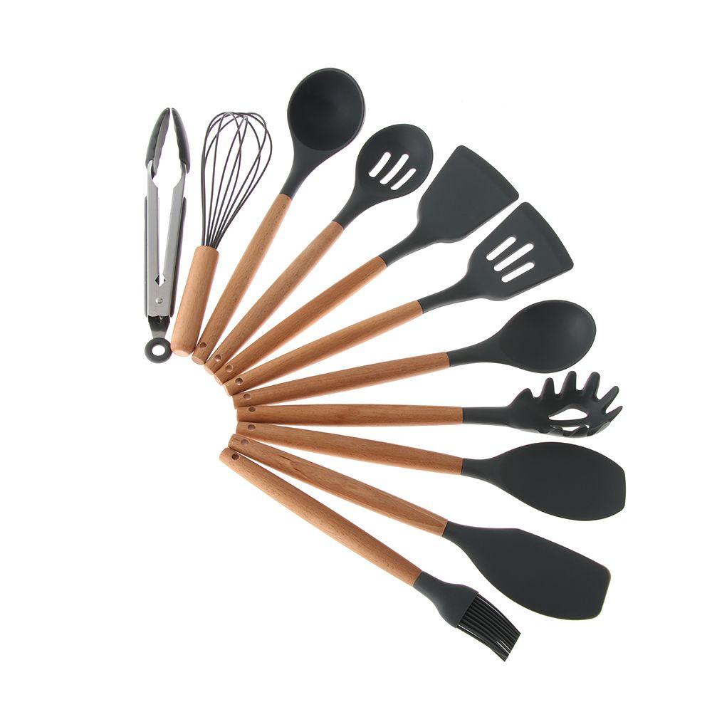 Bộ 12 Dụng Cụ Nấu Ăn Bằng Silicone Chống Dính Tiện Dụng Cho Nhà Bếp