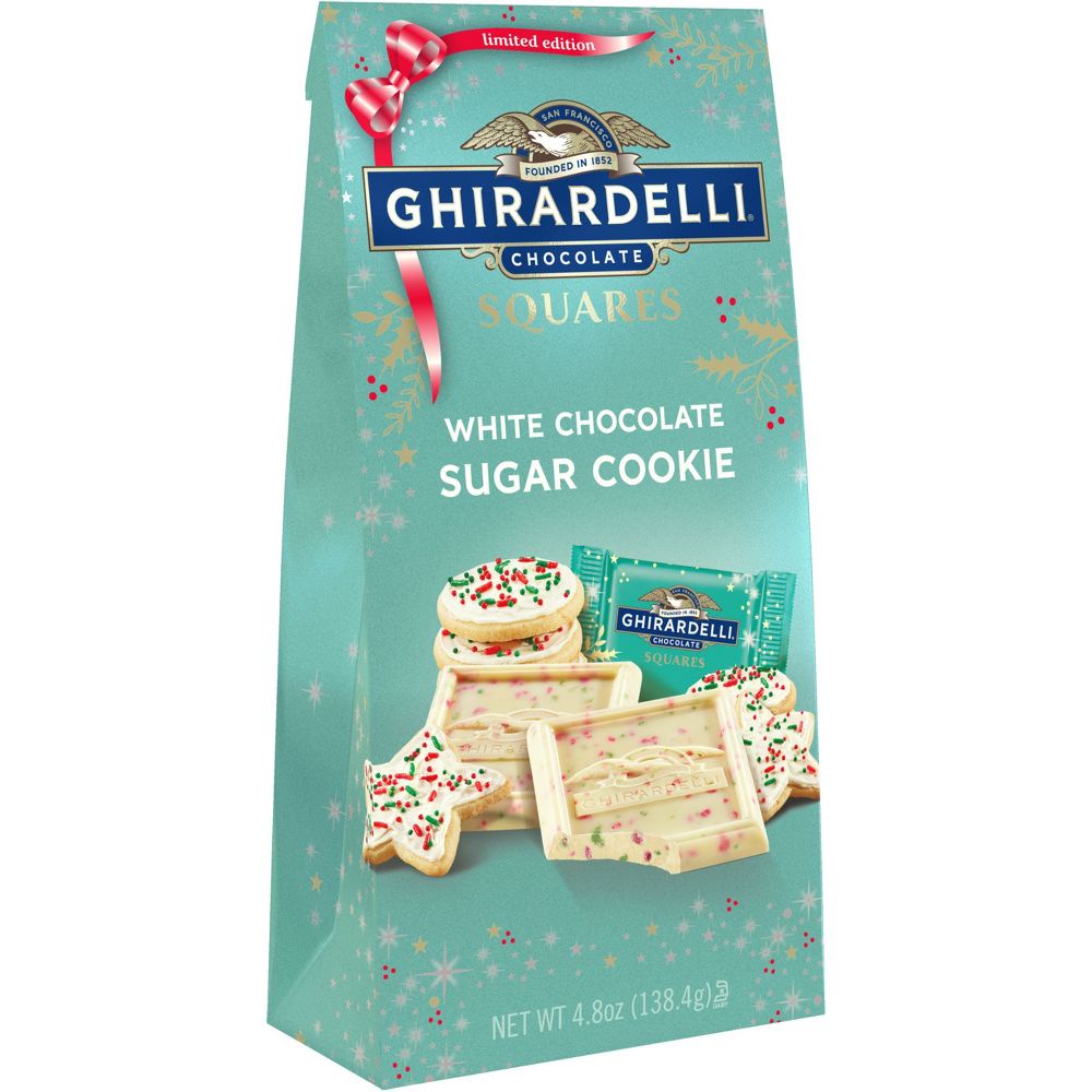 TÚI SOCOLA TRẮNG - COOKIE GIÒN MIẾNG VUÔNG Ghirardelli White Chocolate Sugar Cookie Squares, 138.4g (4.8 oz)