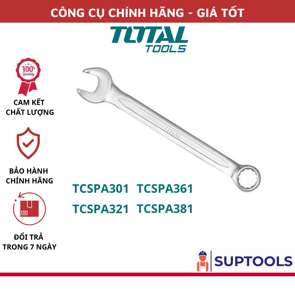 ĐỒ NGHỀ TOTAL Cờ lê vòng miệng TCSPA301 - TCSPA321 - TCSPA361 - TCSPA381 [Chính Hãng 100%]