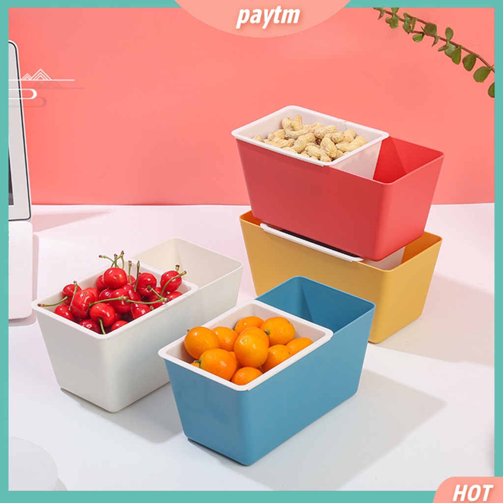 [PTM] Khay Đựng Đồ Ăn Vặt 2 Tầng Có Thể Tháo Rời Tiện Dụng