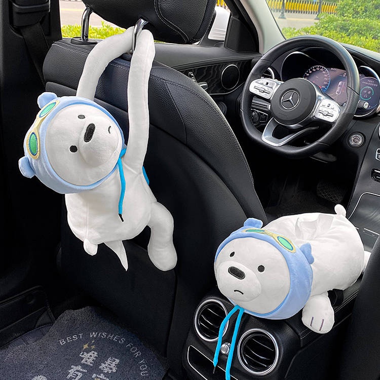 Car Tissue Box Hanging Tissue Paper Extraction Box Creative Cartoon Tissue Box Female Car Seat Back Armrest Box Tissue Box c1hi