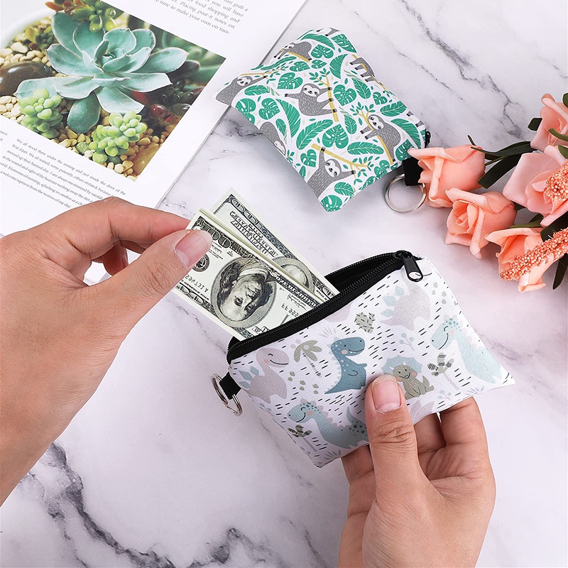 Ví Đựng Tiền Xu Họa Tiết Khủng Long Hoạt Hình Dễ Thương JP5