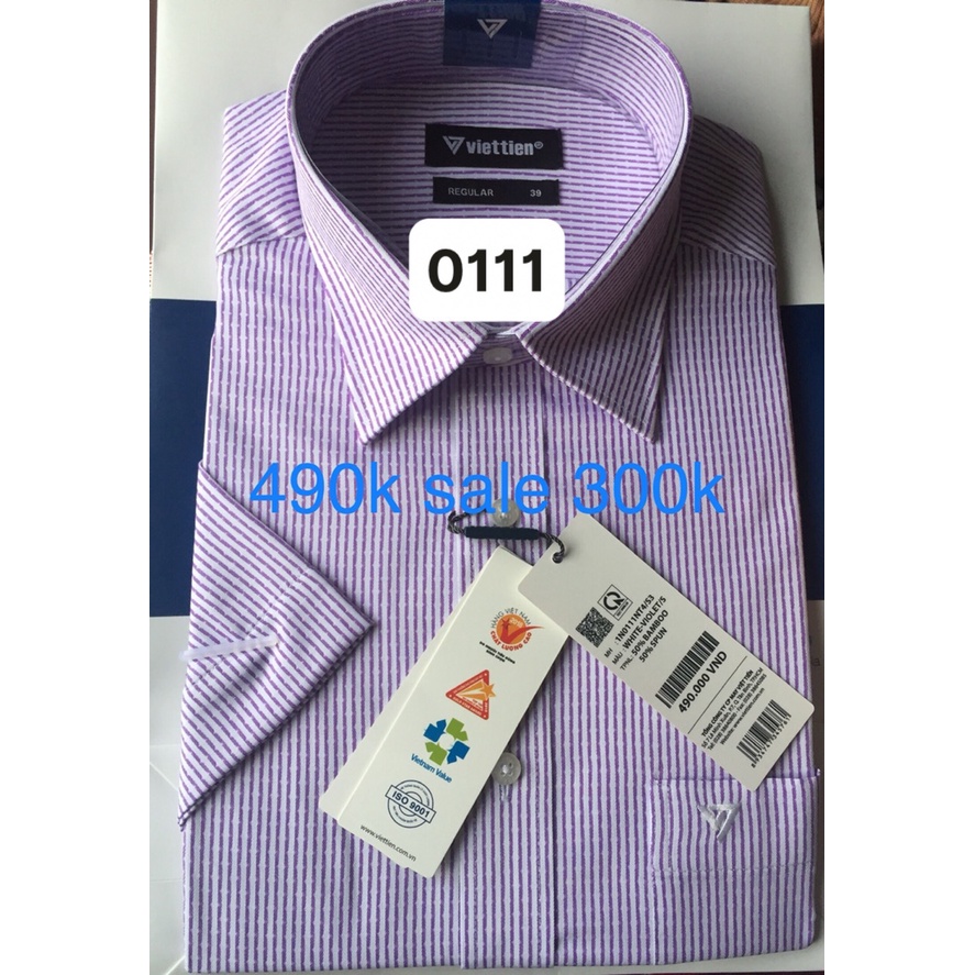 Việt tiến áo sơ mi ngắn tay giá mác 490k sale 300k