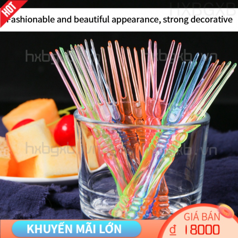 Set 80 nĩa nhựa 2 răng ăn trái cây/ salad/ đồ tráng miệng tiện dụng