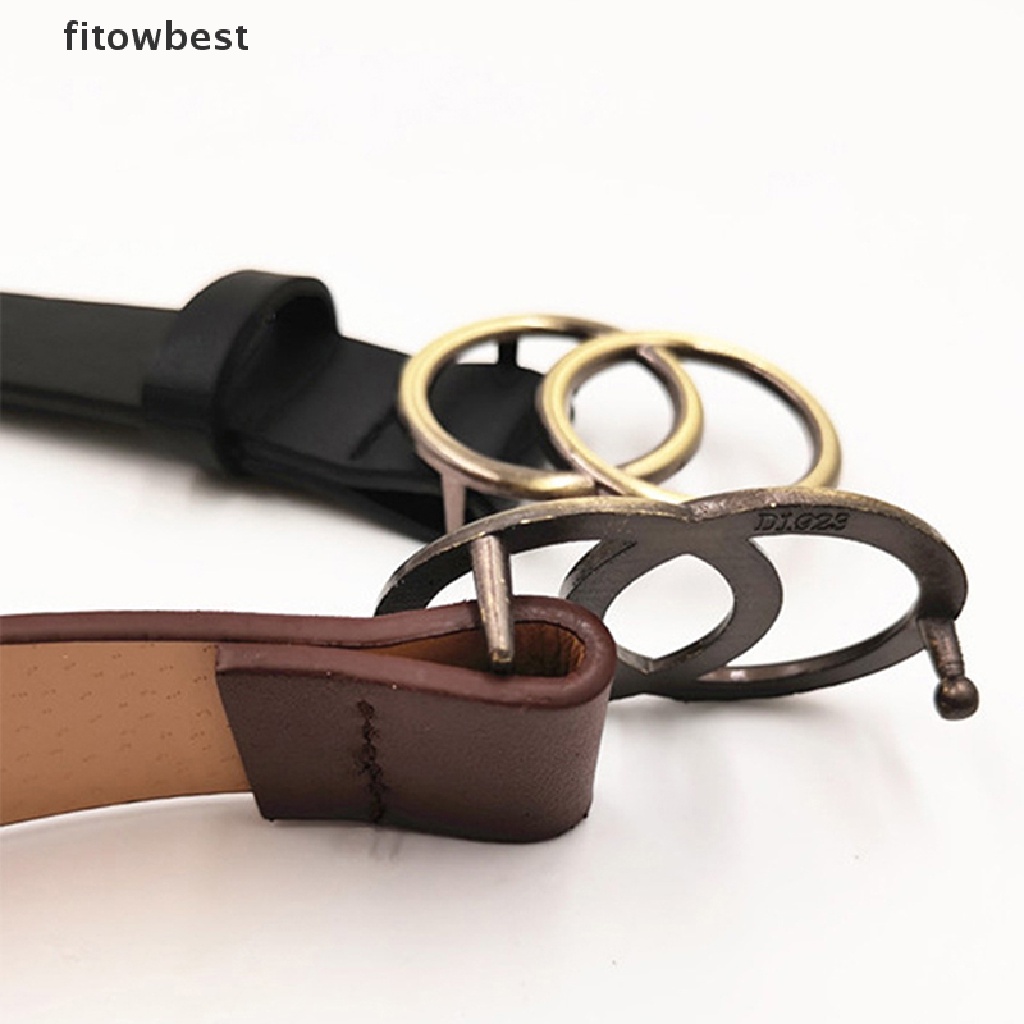 Thắt Lưng Da PU Hai Khóa Kim Loại Thời Trang Cho Nữ