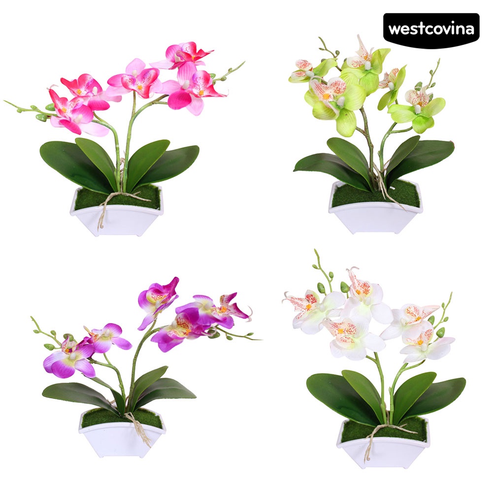 [WEST]⚘1 Bó Hoa Phong Lan Cánh Bướm Nhân Tạo Bằng Lụa Cho Trang Trí