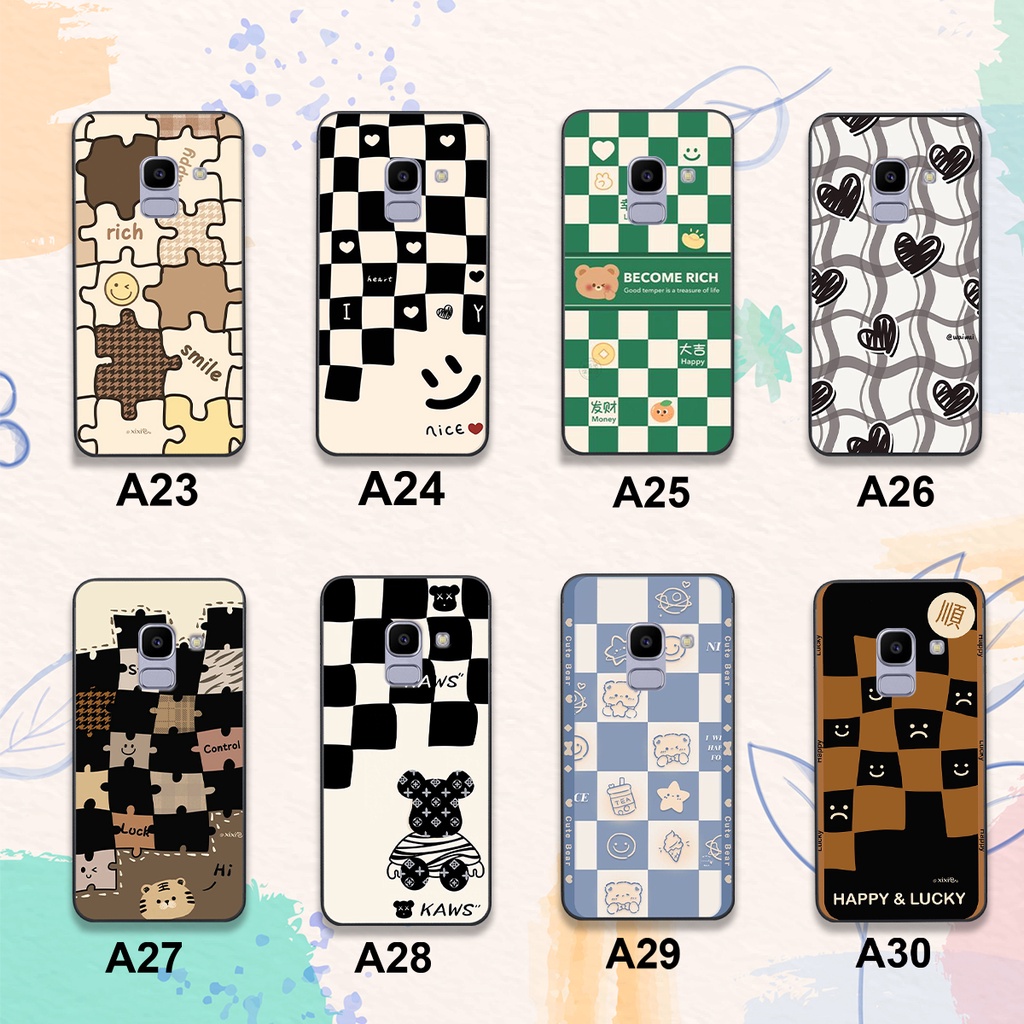 Ốp Samsung J4 / J6 PLUS / J6 in hình họa tiết Ca Rô Kẻ trái tim đẹp dễ thương Hot Trend 2023