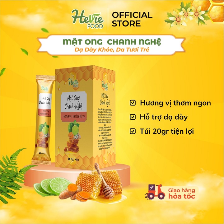 HEVIEFOOD - MẬT ONG TIỆN LỢI TĂNG CƯỜNG ĐỀ KHÁNG (HỘP 20 GÓI)