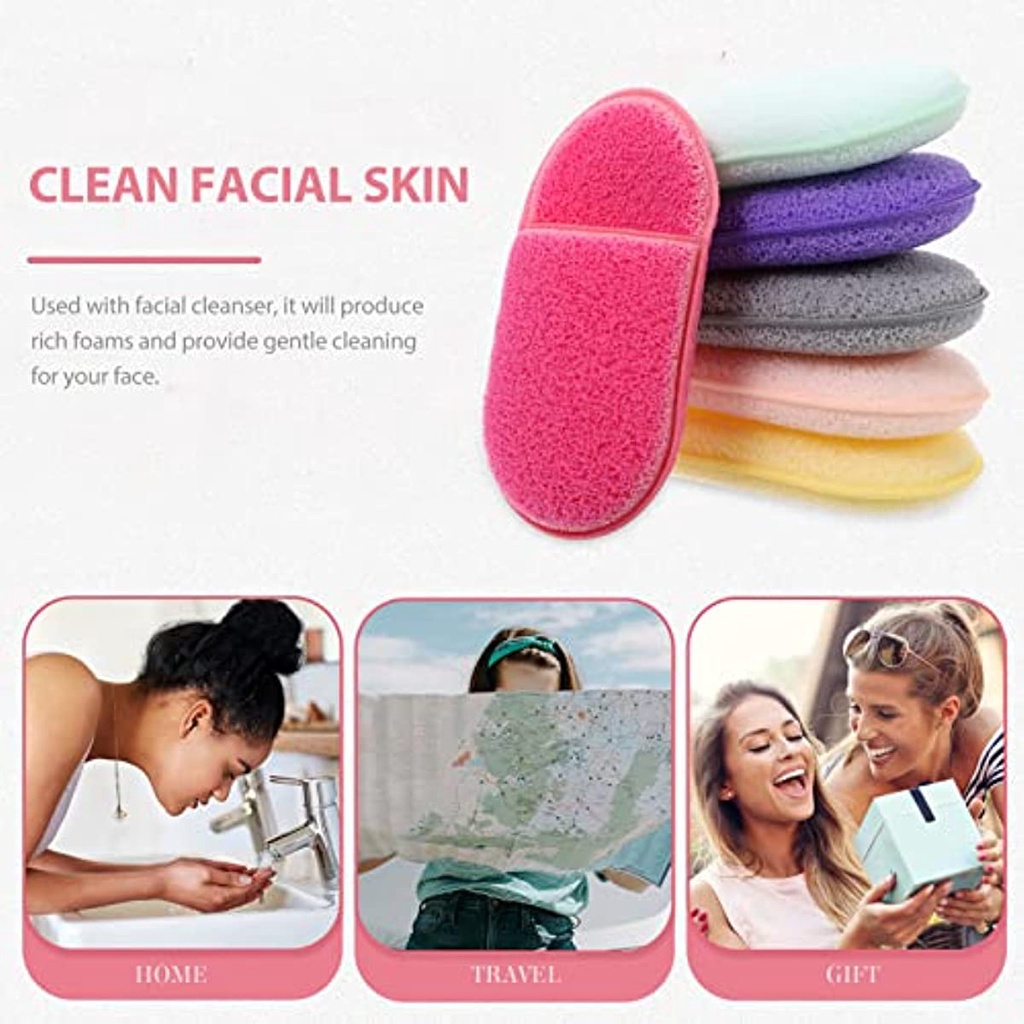 Set 6 Găng Tay Bọt Biển Tẩy Tế Bào Chết Làm Sạch Sâu Dành Cho Da Mặt / Toàn Thân