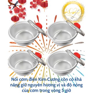 Nồi cơm điện 0.6 lít Kim Cương (Nắp rời)