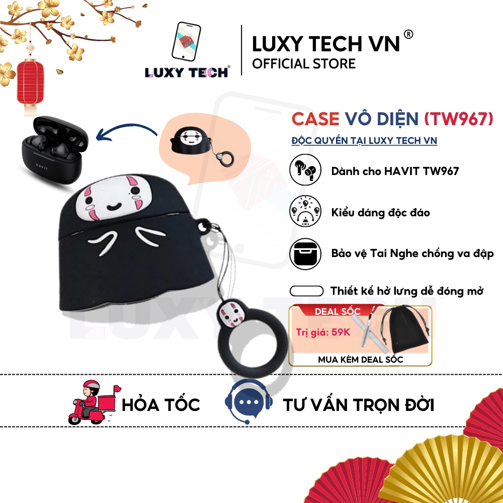 【ỐP VÔ DIỆN】Case Vỏ Ốp HAVIT TW967 Bao Đựng Tai Nghe Không Dây Bluetooth TrueWireless Cao Cấp, Chống Bẩn