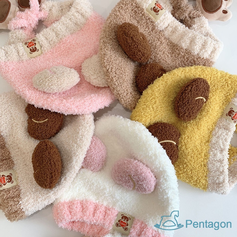 Nón Giữ Ấm Tai Gấu Hoạt Hình Dễ Thương Cho Bé