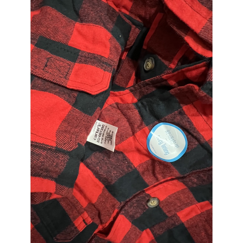 Áo khoác gile kẻ đỏ mũ lót lông cừu, thân lót nỉ ấm