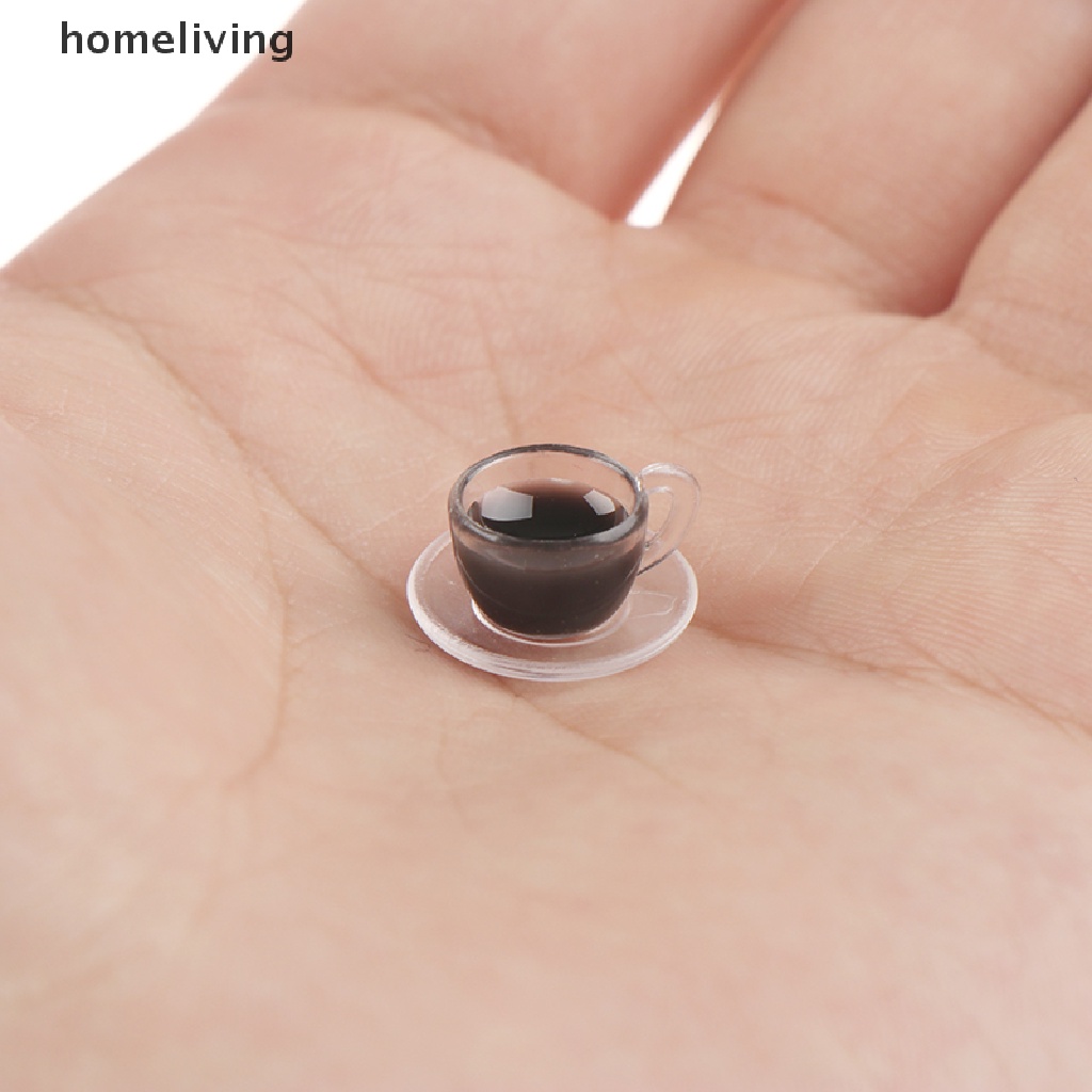 Set Ly Cà Phê Mini Tỉ Lệ 1: 12 Xinh Xắn Dùng Để Trang Trí Nhà Búp Bê