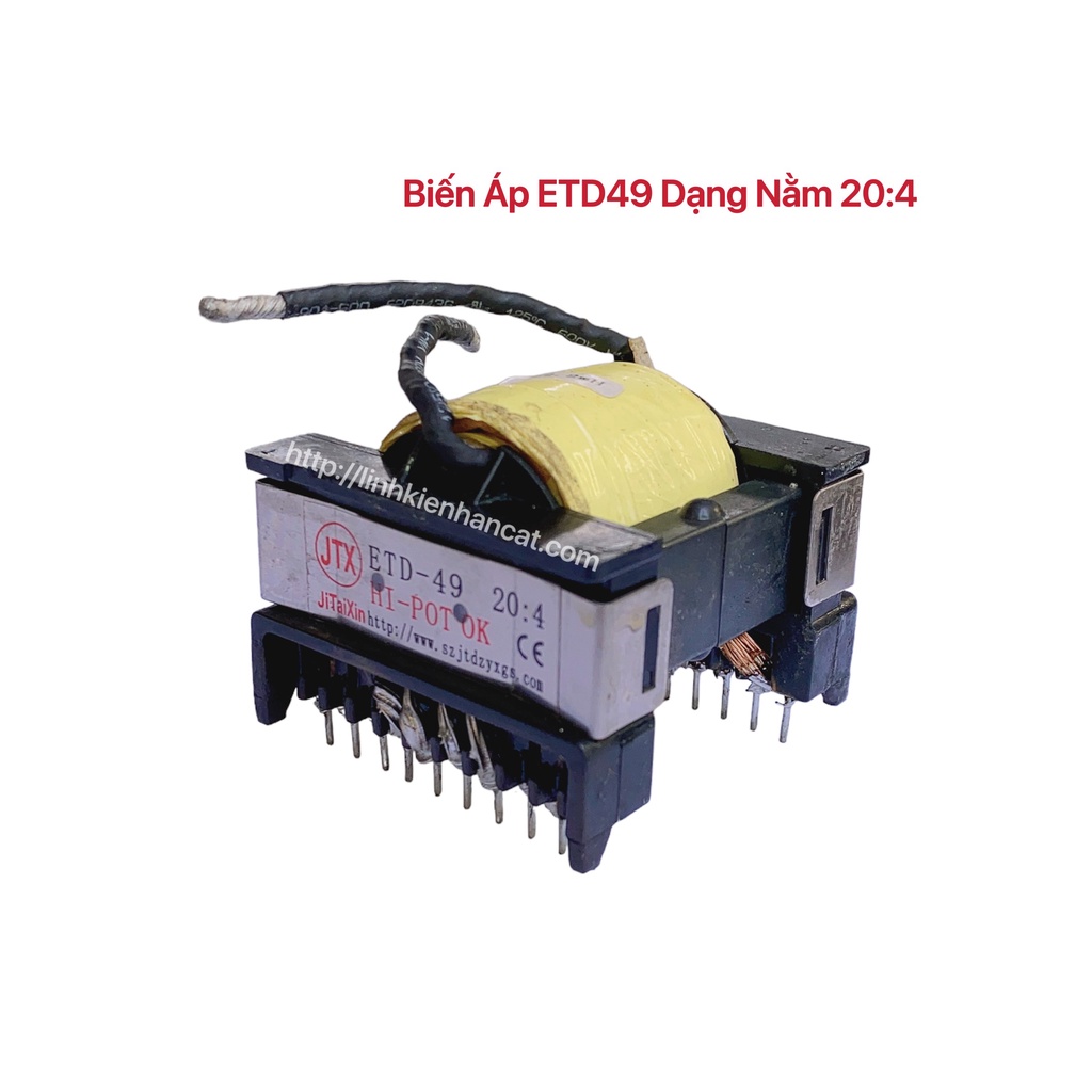 Biến Áp ETD49 Dạng Nằm 20:4