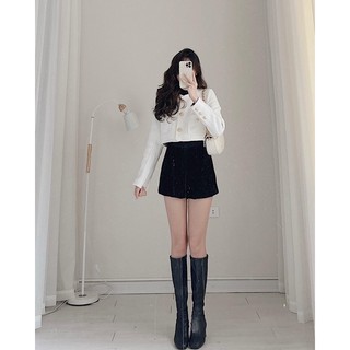 Áo dạ tweed croptop Samhyewear