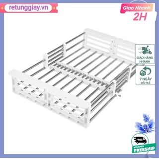 Kệ inox size đại để gác trên bồn rửa chén hiệu Prota inox 201 va inox 304