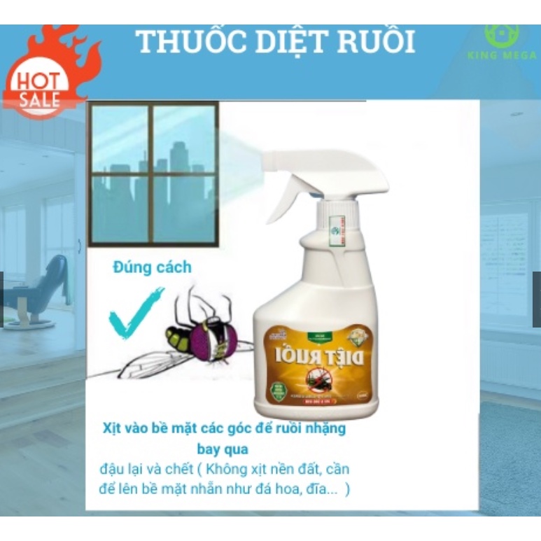 Thuốc diệt ruồi sinh học KingBio - diệt ruồi vàng, ruồi cánh bướm, ruồi giấm - Không độc hại hiệu quả 100%