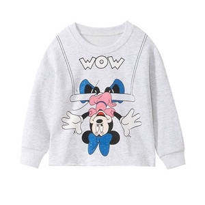 Mã 5787 áo nỉ xám dài tay in hình Mycky wow của Malwee cho bé trai và bé gái