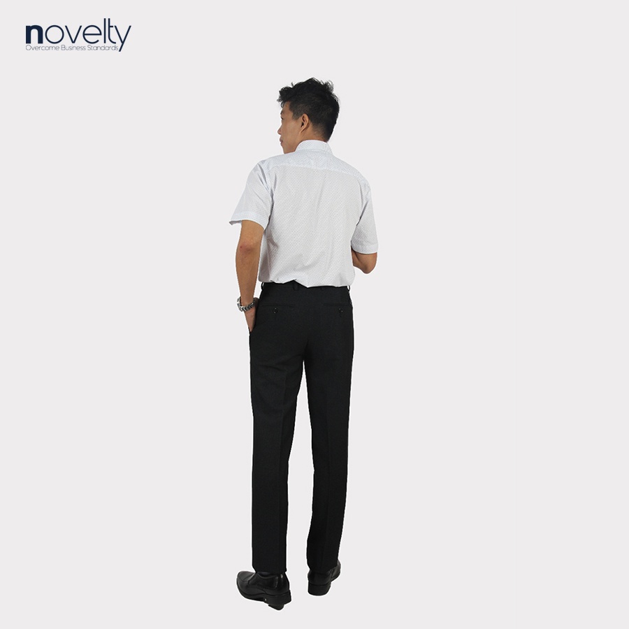 Áo sơ mi nam ngắn tay Novelty vải dừa thoáng mát Casual hoa văn NSMMINMCNB220784N