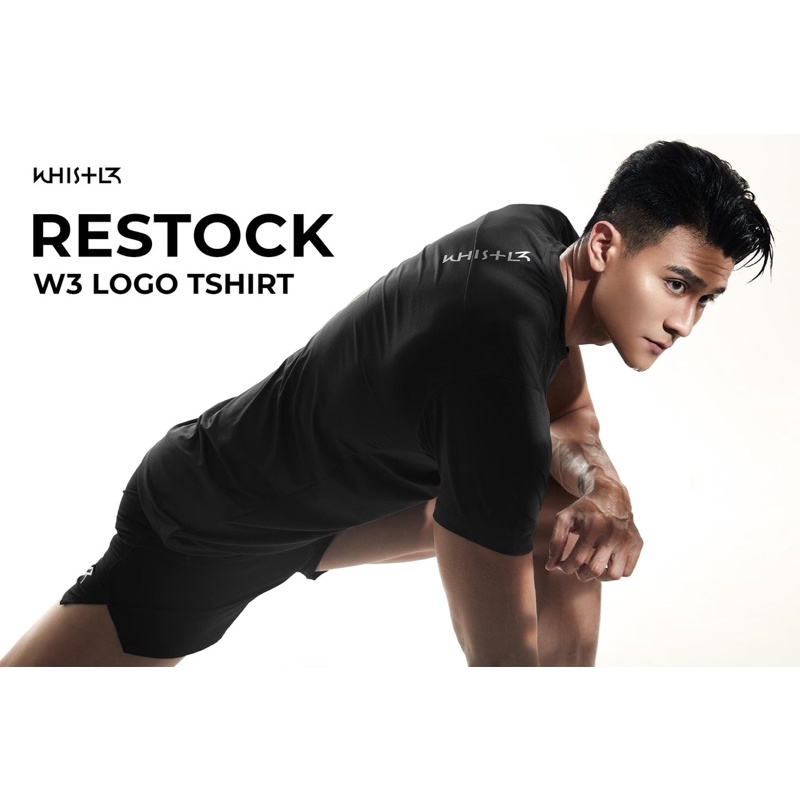 Áo Thun Whistl3 W3 Logo T- shirt chất liệu Polyester Doubleknit Phong Cách Thể Thao Vận Động Thoải Mái