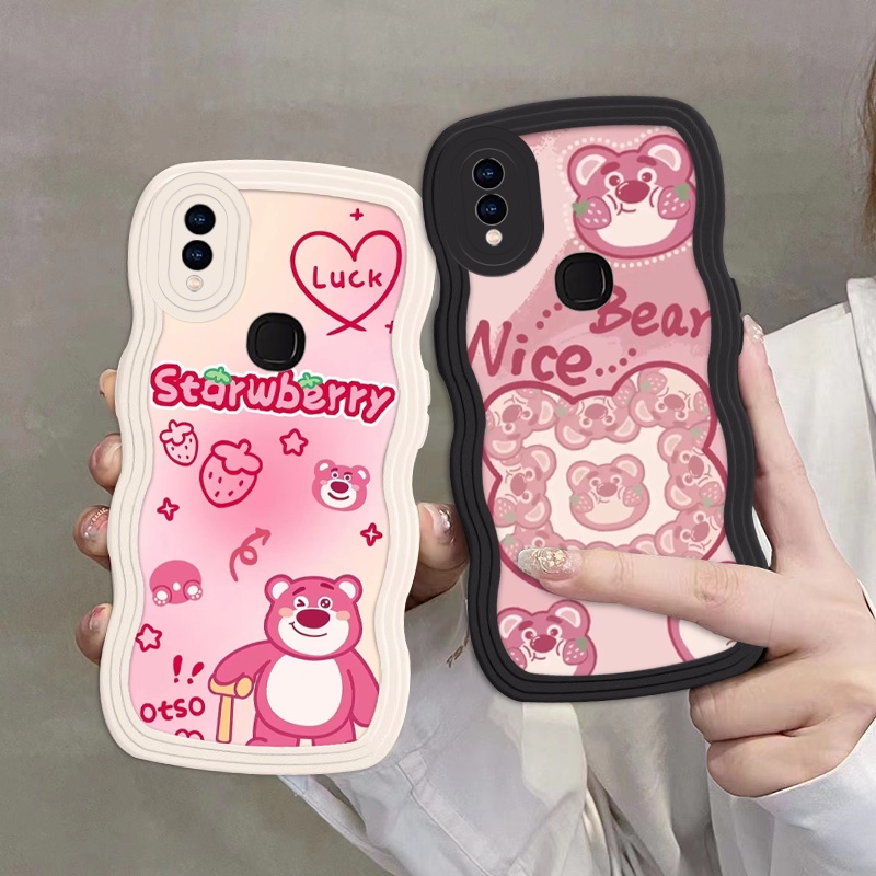 Ốp Điện Thoại silicone Mềm Chống Rơi In Hình Gấu Dâu Tây Xinh Xắn Cho vivo Y93 Y91 Y95 U1 Y1S