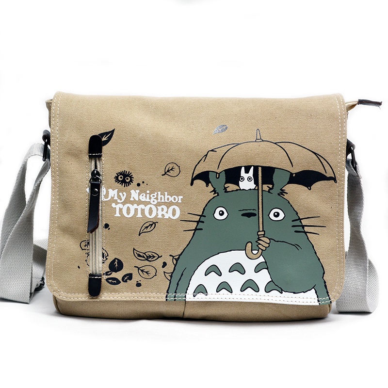 Túi Đeo Vai Vải canvas Hình Totoro Đáng Yêu 2023