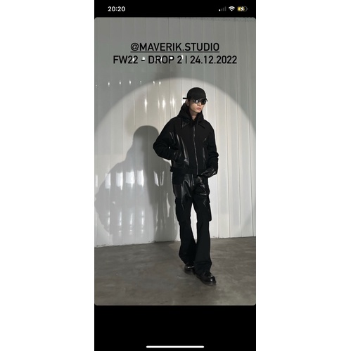 Quần túi hộp Maverik “Kaki Mix Faux Leather” chính hãng