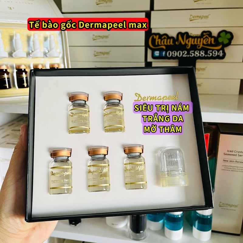 Combo 1 lọ tế bào gốc dermapeel max + 1 thanh lăn kim