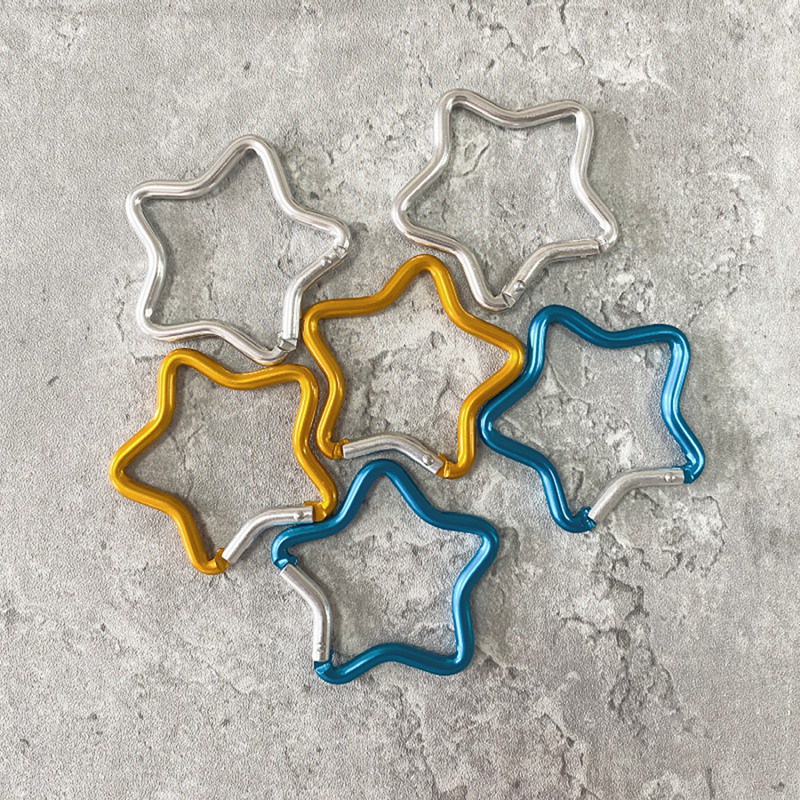 Set 10 Móc Khóa Bình Nước Bằng Nhôm Hình Ngôi Sao Năm Cánh