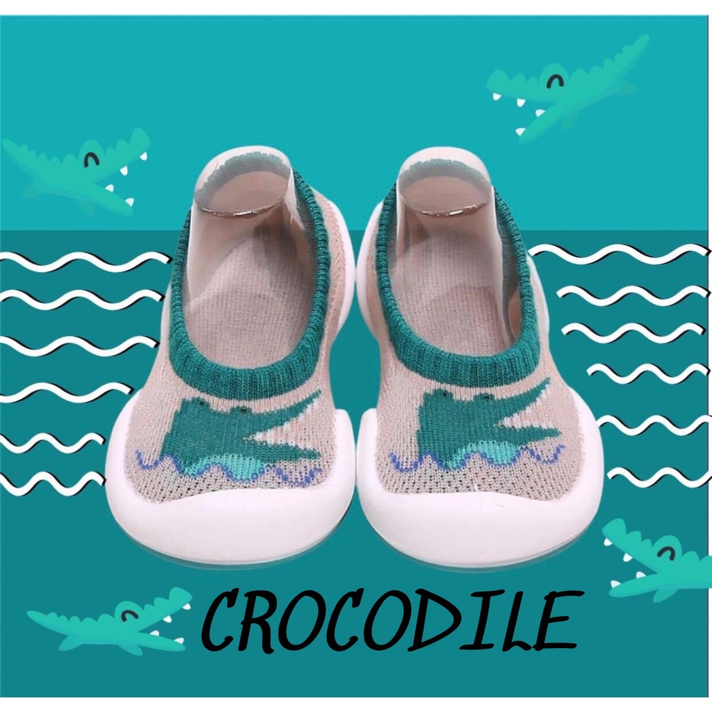 CHÍNH HÃNG GGOMOOSIN GIÀY TẬP ĐI CHO BÉ CƯNG- CROCODILE cá sấu