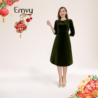 Đâm nhung dự tiệc trung niên dáng ôm sang trọng chất liệu nhung ép cao cấp Emvy- Fashion k51 , k79