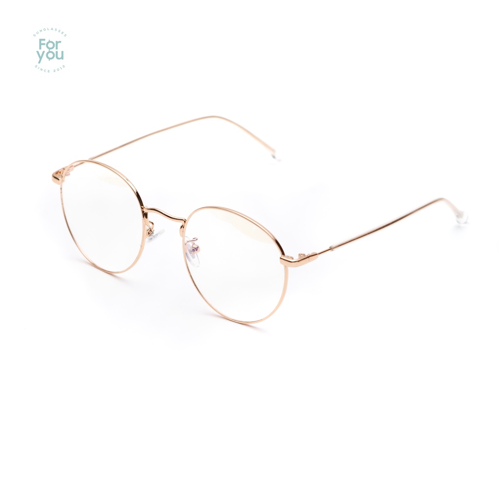 Gọng kính tròn kim loại phù hợp với mặt trái xoan siêu bền 2297