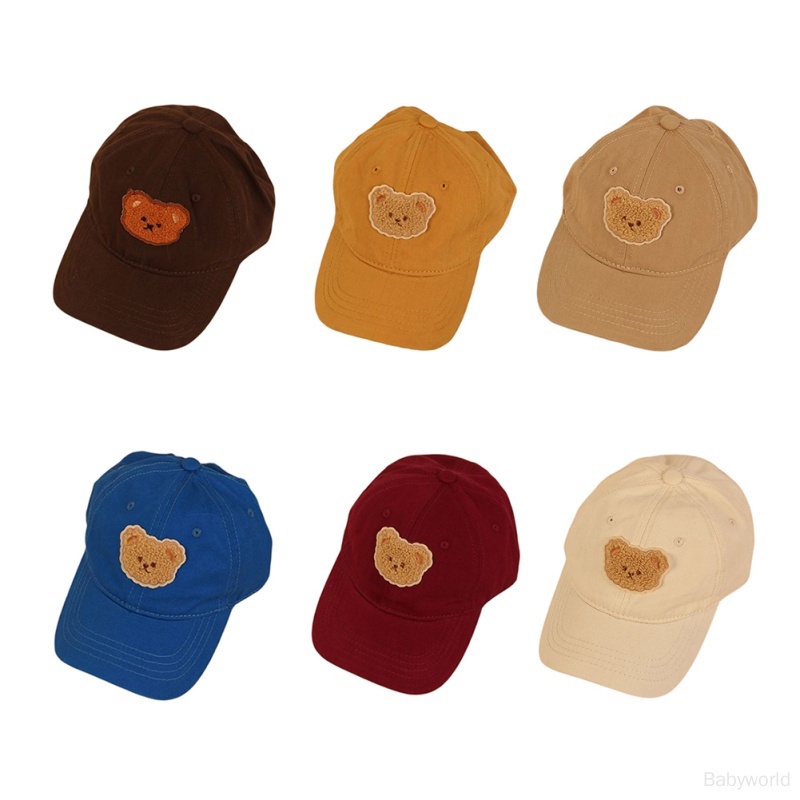 Mũ Lưỡi Trai Hình Gấu Hoạt Hình Phong Cách Hàn Quốc Cho Bé