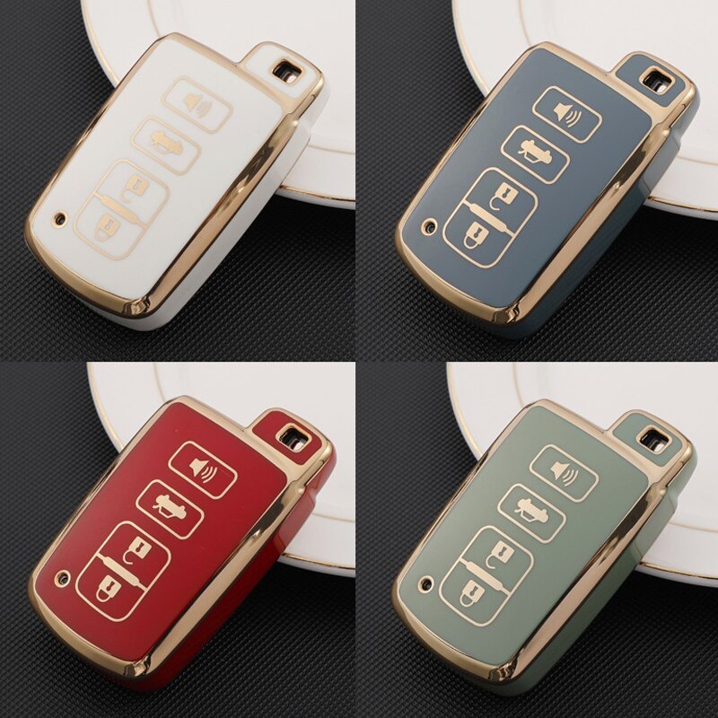 Bao Da, Vỏ Bảo Vệ, Ốp Chìa Khóa, Bọc Chìa Khóa Cao Cấp Dùng Cho Xe Ô Tô Toyota Altis Camry Highlander Mẫu Cũ