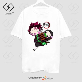 Áo thun Demon Slayer: Kimetsu no Yaiba Chibi Kawaii ngắn tay