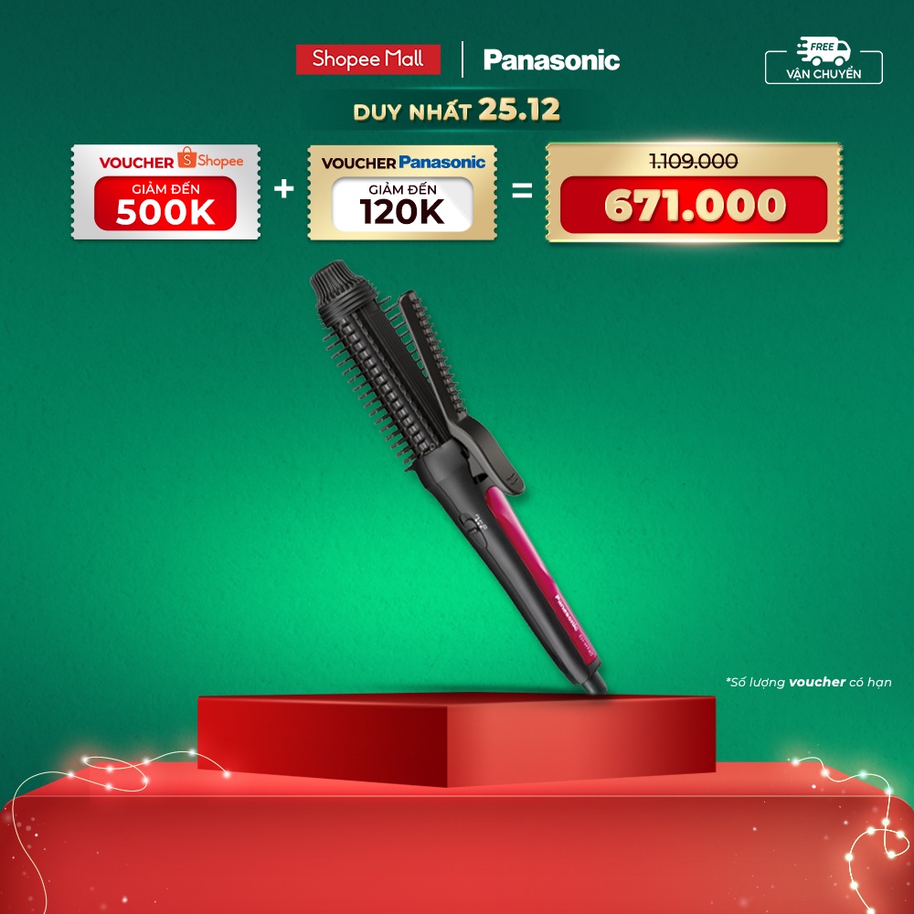 Máy Uốn, Duỗi Và Tạo Kiểu Tóc Panasonic EH-HT40-K645 - Hàng Chính Hãng - Đen