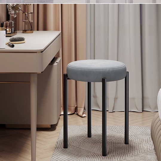 Ghế đệm ngồi bàn trang điểm ghế chân sắt - GM78
