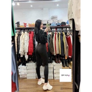 quần legging cạp cao  gen bụng siêu co dãn chất umi cao cấp
