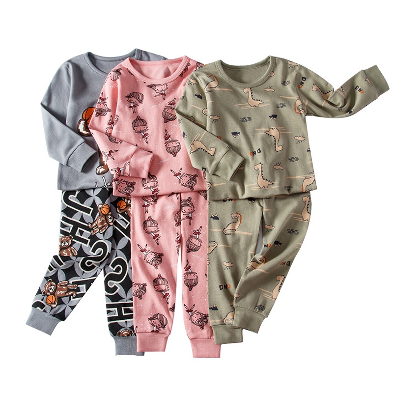 Bộ đồ lót giữ nhiệt trẻ em 100-160cm Cotton nguyên chất Quần áo mùa thu cho bé trai Quần dài Cotton Lớn Trẻ em Thu Đông Quần áo giữ nhiệt Đáy Áo len Cotton