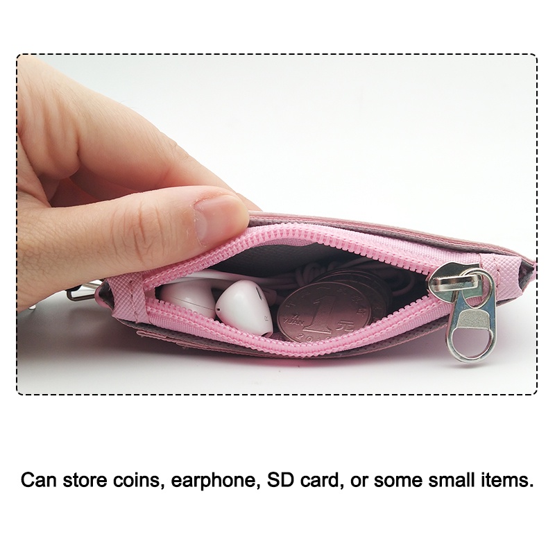 Ví Đựng Thẻ Đa Năng Có Dây Đeo Họa Tiết Hoạt Hình Dễ Thương