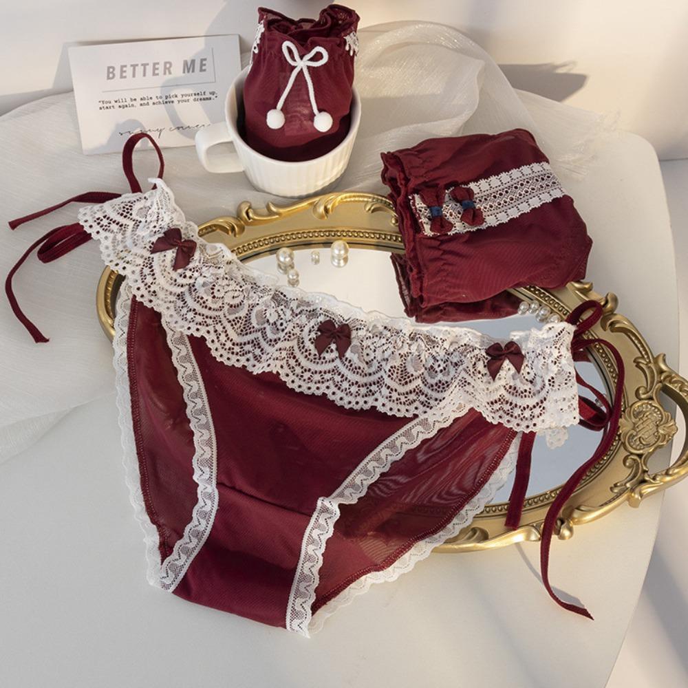 SOMEDAYZL Quần Lót Cotton Phối Ren Quyến Rũ Dành Cho Nữ