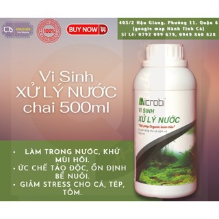 500ml vi sinh xử lý nước microbi e.m dành cho hồ thủy sinh cá tép tôm